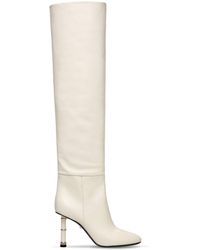 ALEVI 90mm Nina Leather Over-the-knee Boots - Natural