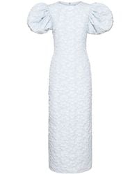 ROTATE BIRGER CHRISTENSEN - Jacquard Midi Puffy Dress - Lyst