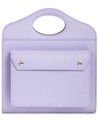Burberry Mini Leather Pocket Bag - Purple