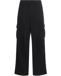 Dolce & Gabbana - リネンワイドカーゴパンツ - Lyst
