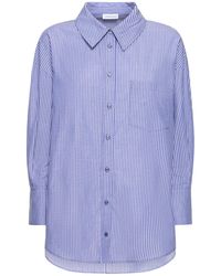 Anine Bing - Mika Pinstriped Cotton Shirt - Lyst