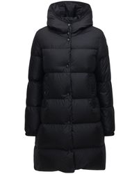 Moncler Doudoune Longue À Capuche "Burgaux" - Noir