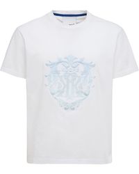 Koche T-shirt Aus Baumwolljersey Mit Gesticktem Logo - Weiß