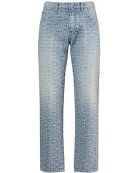 Balmain - Monogram Jacquard Straight Denim Jeans - Lyst