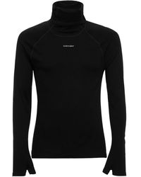 Icebreaker Camiseta De Lana Con Cuello Enrollado - Negro