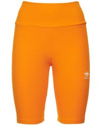 adidas Originals Shorts De Algodón Acanalado - Naranja