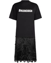 Balenciaga - Vintage Jersey Mini T-Shirt Slip Dress - Lyst