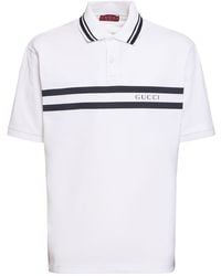 Gucci - Cotton Polo Shirt With Print - Lyst