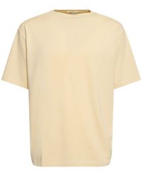 AURALEE - Cotton Knit T-shirt - Lyst