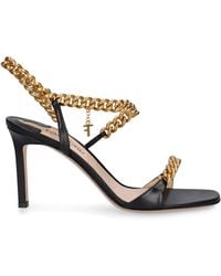 Tom Ford - 85Mm Zenith Leather & Chain Sandals - Lyst