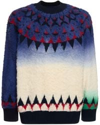 Sacai - Jacquard Knit Sweater - Lyst