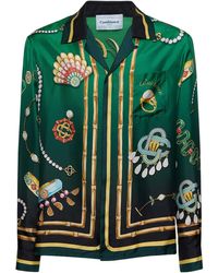 Casablancabrand - La Boite A Bijoux Printed Silk Shirt - Lyst