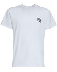 Herren Bekleidung T-Shirts Langarm T-Shirts Loewe T-Shirt mit Anagram-Stickerei in Schwarz für Herren 