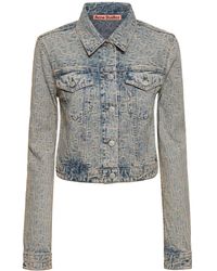 Acne Studios - Rose Monogram Cotton Denim Jacket - Lyst