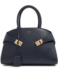 Ferragamo - Small Hug Leather Tote Bag - Lyst