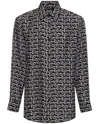 Burberry - All Over Printed Silk Shirt - Lyst