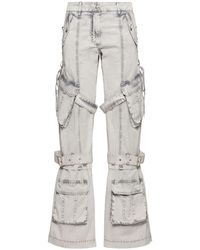 Acne Studios - Mujer Pantalones Cargo De Sarga De Algodón - Lyst