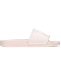 Palm Angels Pool Logo Rubber Slide Sandals - Pink