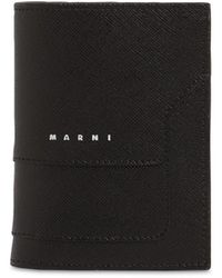 Marni Brieftasche Aus Leder Mit Logo Und Münztasche - Schwarz