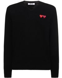 COMME DES GARÇONS PLAY - Strickpullover Aus Wolle "play" - Lyst
