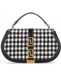 Versace - Greca Goddess Leather Top Handle Bag - Lyst