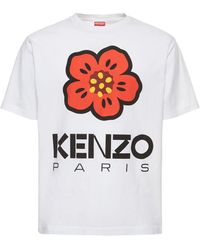 KENZO - ホワイト Paris Boke Flower Tシャツ - Lyst