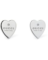Gucci - Heart Stud Earrings - Lyst