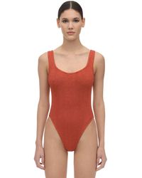 Hunza G Classic Seersucker One Piece Swimsuit - Rot