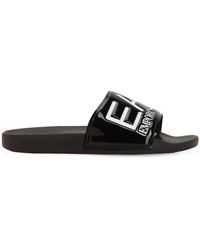 EA7 Sandalen Aus Gummi Mit Logo - Schwarz