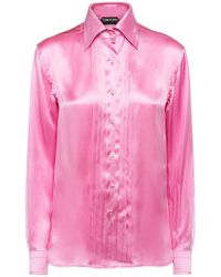 Tom Ford - Fluid Charmeuse Silk Shirt - Lyst