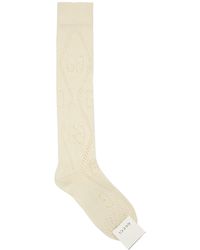 Gucci Socken Aus Stretch-baumwolle Mit Logo - Weiß