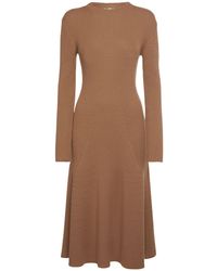 Moncler - Tricot Wool Blend Dress - Lyst