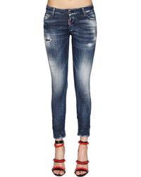 DSquared² Jennifer Army Fade Cotton Denim Jeans - Blue