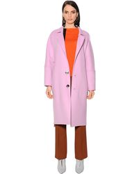 Marni Cappotto Oversize In Misto Lana - Rosa