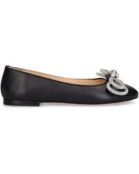 Mach & Mach - 10Mm Double Bow Leather Flats - Lyst