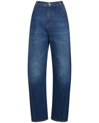Victoria Beckham - Jeans Aus Bedrucktem Baumwolldenim - Lyst