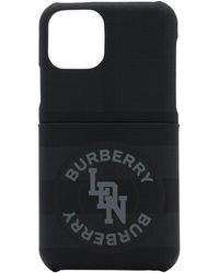 Burberry Iphone X/xs -cover Mit Logo - Schwarz