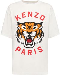 KENZO - T-shirt Aus Baumwolle Mit Druck - Lyst