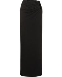 Magda Butrym - Draped Jersey Cut Out Long Skirt - Lyst