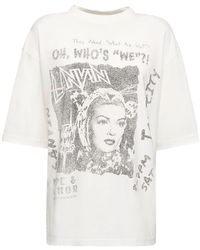 Lanvin - Printed Short Sleeve T-shirt - Lyst