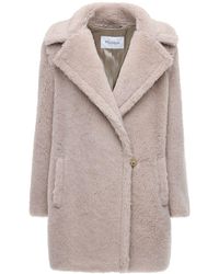 Max Mara Teddy Alpaca Wool & Silk Coat - Multicolour