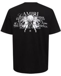 Amiri - T-shirt Aus Baumwolljersey Mit Druck - Lyst