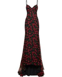 Dolce & Gabbana - Kleid Aus Seidenchiffon Mit Druck - Lyst