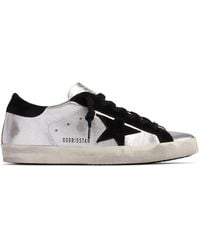 Golden Goose - Baskets en cuir métallisé super-star 20 mm - Lyst