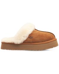 UGG - 25mm Hohe Wildleder- & Shearling-mules "disquette" - Lyst