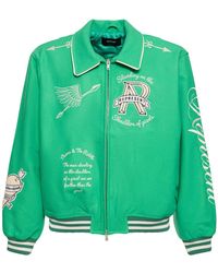 Represent Racing Club Varsity Jacket in Green for Men