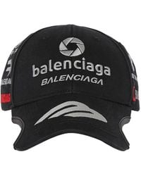 Balenciaga - Notch Racer Logo Embroidered Cotton Twill Baseball Cap - Lyst