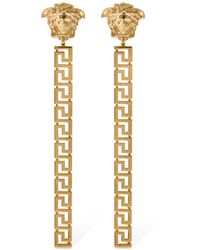 Versace - Greek Motif & Medusa Pendant Earrings - Lyst