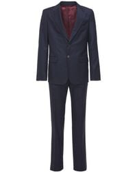 Gucci Natural Wool Blend London Suit - Blau