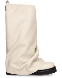 The Attico - Bottes combat en cuir robin 30 mm - Lyst